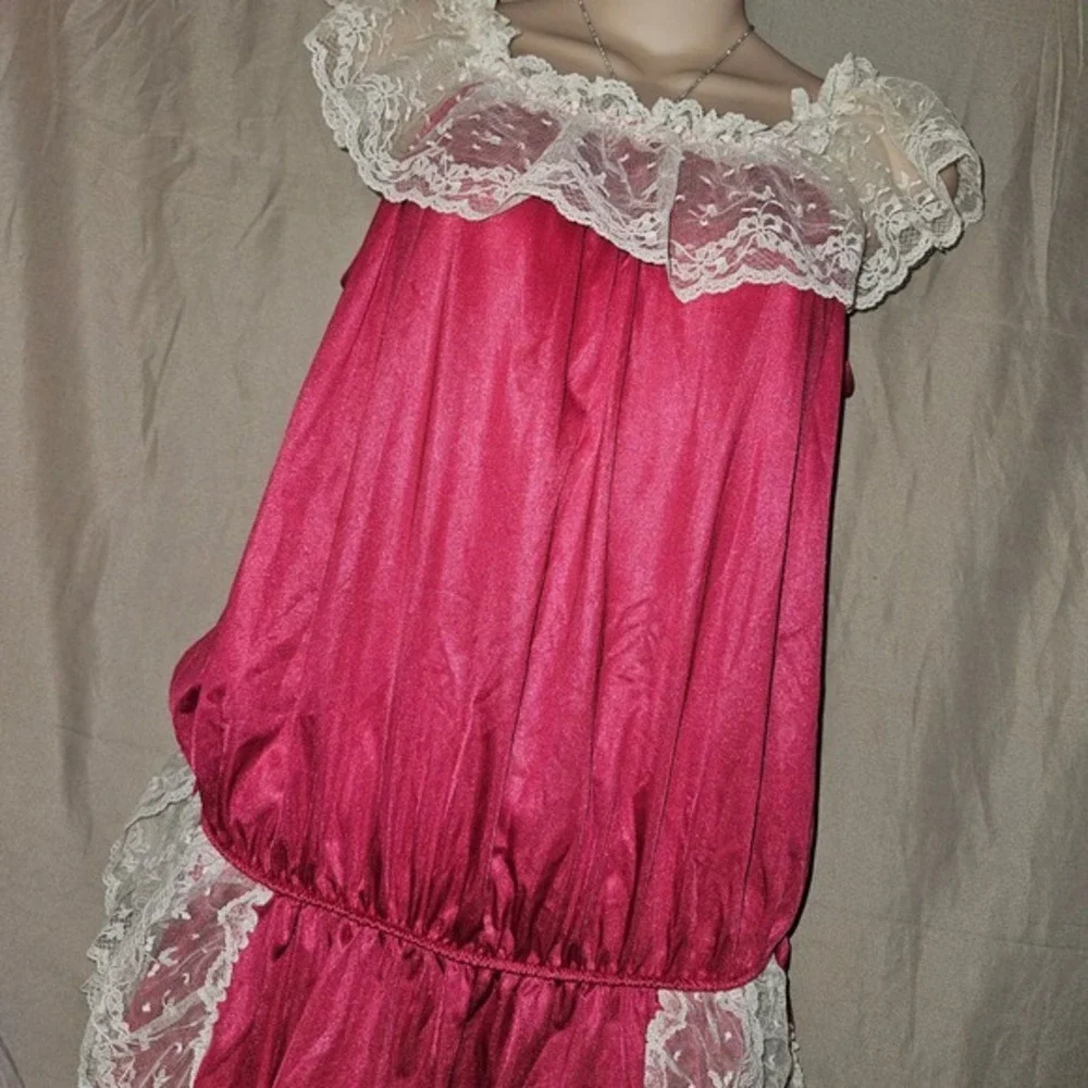Vintage Satin Lace Lingerie Nightgown‎